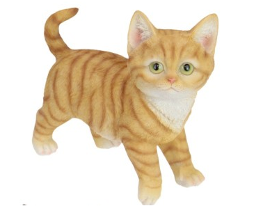 Standing Ginger Cat Orange Stripes 16Cm