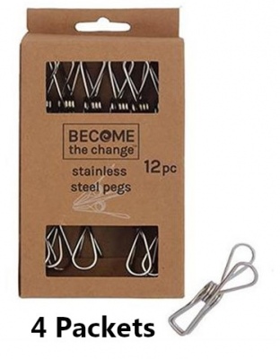 Become The Change Stainless Steel Clothes Peg 12X4