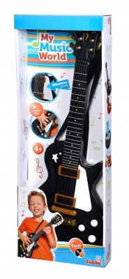 Simba Black Guitar 6 Metal Strings 156Cm