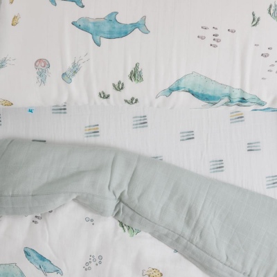 Little Unicorn Toddler Bedding Set Whales