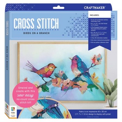 Craft Maker Cross Stitch Large: Birds On A Branch