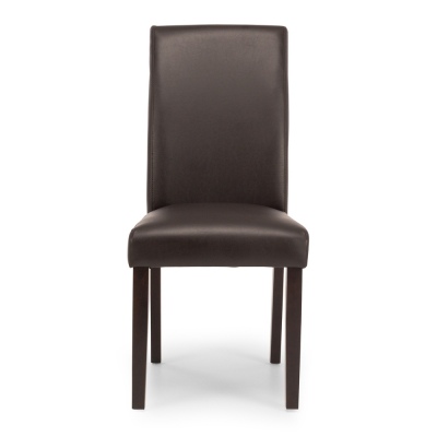Vienna Pu Dark Brown Dining Chair Dark Leg