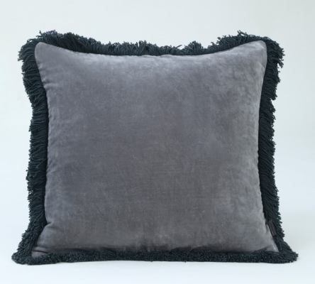 Sabel Grey Charcoal Feather Cushion 50X50Cm