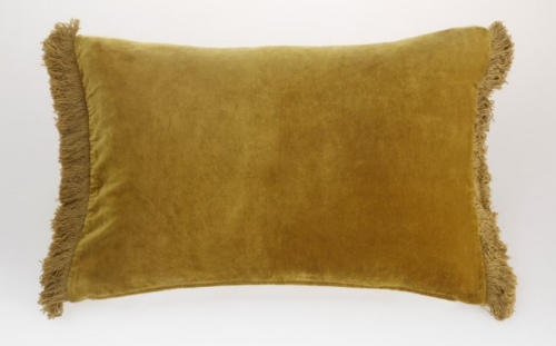 Sabel Mustard Feather Cushion 60X40Cm