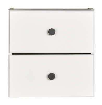 Cubx White 2 Draw Box Kitset 370X384X370H