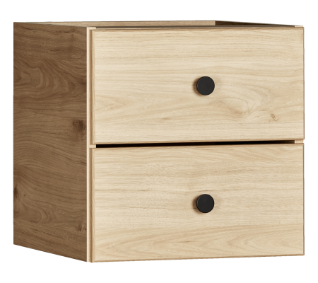 Cubx Oak 2 Draw Box Kitset 370X384X370H