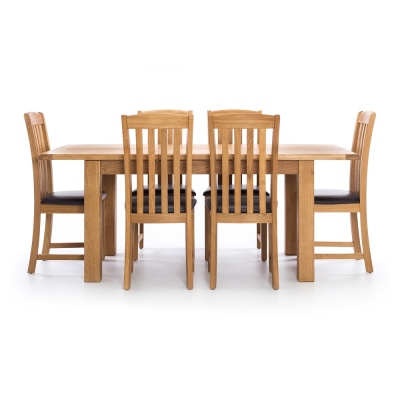 Knotty Oak 1500X900 Extension Dining Table