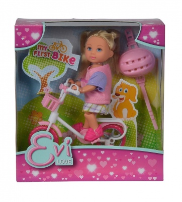Evi Doll My First Bike With Training Wheels