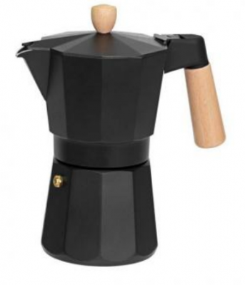 Malmo 6 Cup Espresso Coffee Maker Black Aluminium