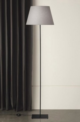 Elmer Floor Lamp Satin Black Grey 155Cm High