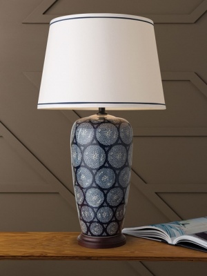 Emmett Table Lamp Hand Painted Porcelain 81Cm High