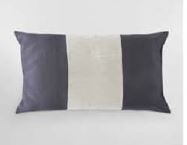 Linen Pannel Charcoal Cushion 40X60