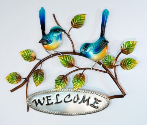 Fantail Welcome Sign 40X2X32Cm