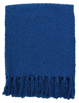 Boucle Yarn Acrylic Royal Blue 130X150Cm