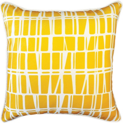 Lanai Yellow Outdoor Cushion 45X45Cm Print