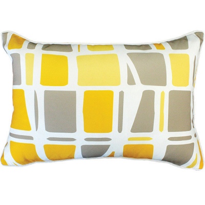 Hilo Yellow Outdoor Cushion 35X50Cm Print