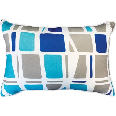 Hilo Blue Outdoor Cushion 35X50Cm Print