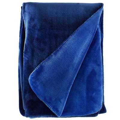 Bambi Royal Blue Navy Microfibre Throw 150X240Cm