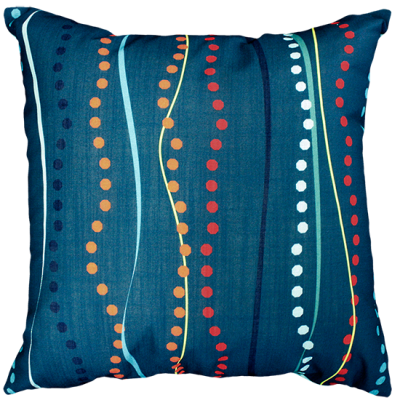 Seaweed Dark Blue Outdoor Cushion 45X45Cm Print