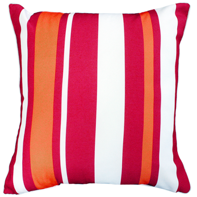 Hana Stripe Red Outdoor Cushion 50X50Cm