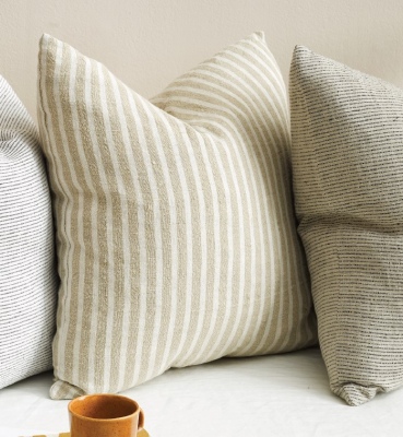 Spencer Ivory Natural Linen Cushion 50X50Cm