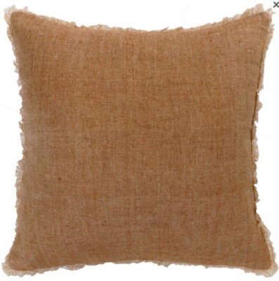 Keaton Cinnamon Natural Linen Cushion 55X55Cm