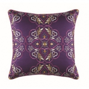 Kas Alessandra Cushion Purple Embrodered 45X45Cm