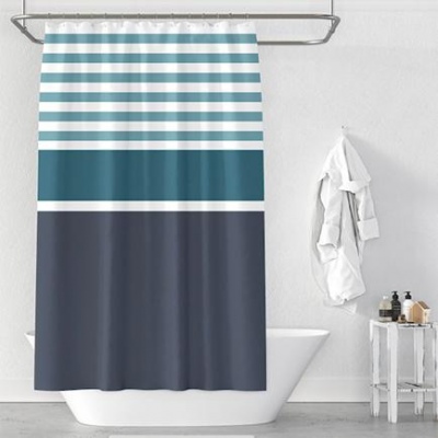 Cloud 9 Modern Stripe 180X180Cm Bath Curtain