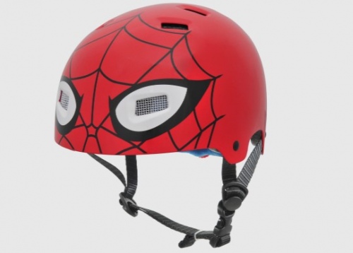 T35 Kids Skate Helmet Spiderman Red