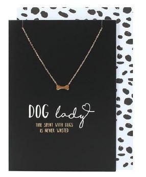 Dog Lady Necklace With Gift Card