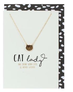 Cat Lady Necklace With Gift Card