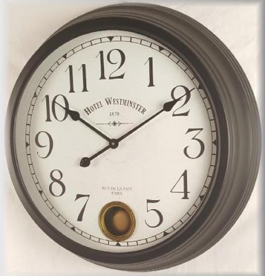 Hotel Westminster Wall Clock Black 65Cm