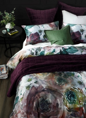 Aubrey Super King Duvet Cover Set 300Tc Cotton Sat