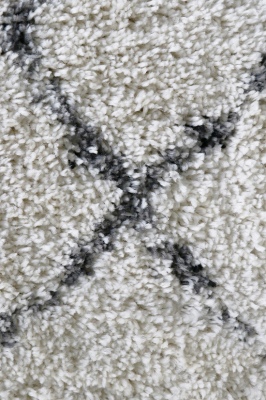 Intrepid Adana Ecru Grey Fringed Rug 2.0X2.9