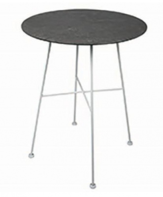 Tide White Outdoor Cafe Table Steel 60Cm Round 75H
