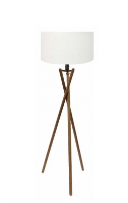 Fairbank Wal Floor Lamp White Fabric Shade 1.4M H
