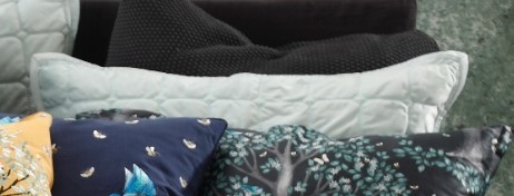 Meeka Duckegg Quilted Euro Pillowcases X 2
