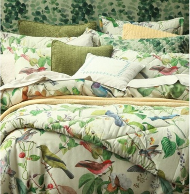 Aviary King Quilted Cotton Comforter Set