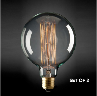 Fancy Incandescent Globe Sphere X2 12.5Cm E27 25W