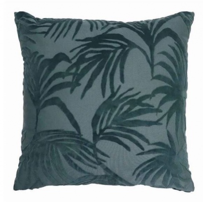 Palm Jacquard Dark Green Cushion 50Cm