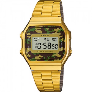 Casio Classic Gold Camo Square Digital Watch