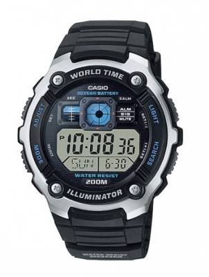 Casio Standard Black Sil Digital Watch 200M Resist