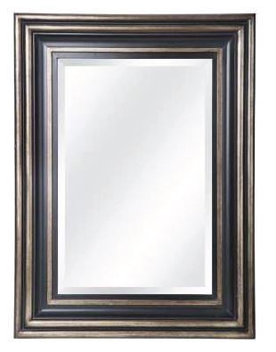 Brown Black Wood Bevelled Mirror 1100X1500Mm