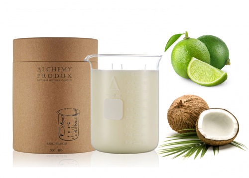 Clear Beaker Candle 820Gm Coconut & Lime