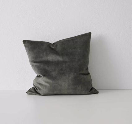 Ava Jade Printed Texture Velvet Look 50X50 Cushion