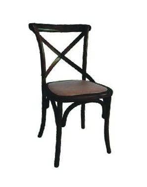 Barista Black Bentwood Dining Chair Rattan Seat