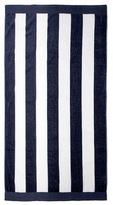 Bambury Navy Stripe Egyptian Cotton Beach Towel 95