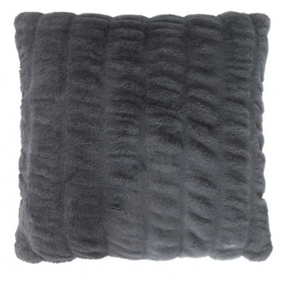 Ripple Faux Fur Charcoal Cushion 50X50Cm