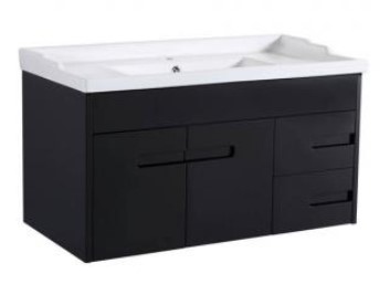 Crystal Wh 900 Single Black Vanity 910X465X480Mm
