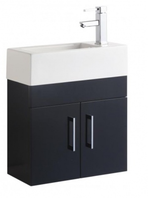 Nova Wh 500 Single Black Vanity 500X260X460M
